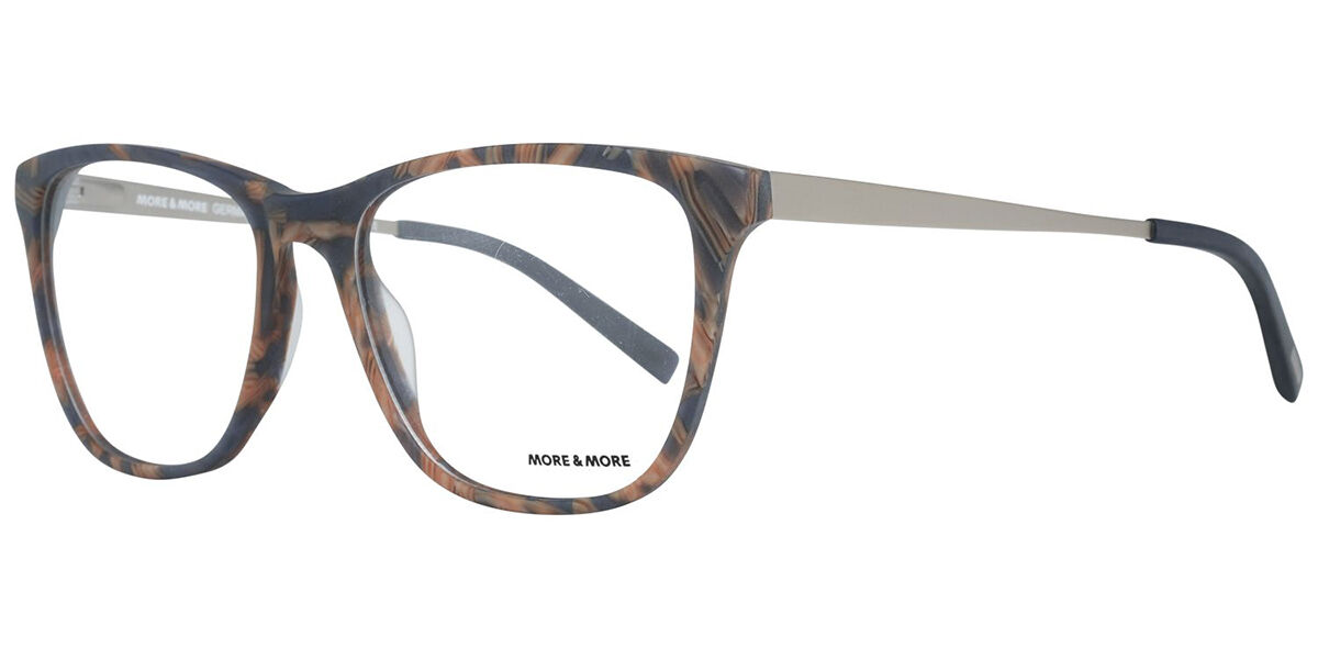 Lentes graduados More & More 50506 741 Cuadrado Pattern Black Brown ...